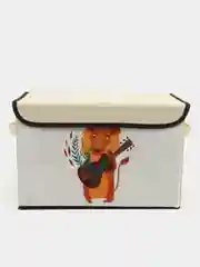 Короб стеллажный для хранения с крышкой "Музыкальный лев", 39 х 25 х 25 см