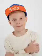 Голубой кепка бейсболка детская для мальчика снэпбэк с рисунком BOY с прямым козырьком