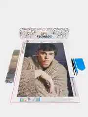 Коричневый алмазная мозаика "Знаменитости", 30 х 40 см, без подрамника