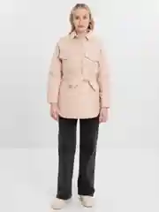Молочный куртка рубашка демисезонная