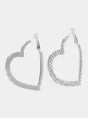 Серебряный сережки женские Сердечки