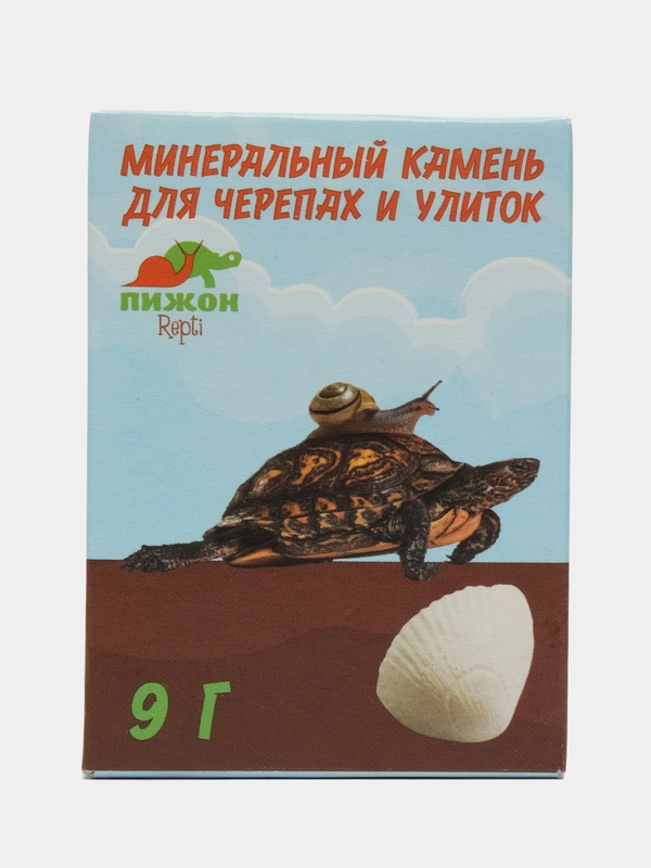 Минеральный камень "Пижон" для черепах и улиток, ракушка, 9 г