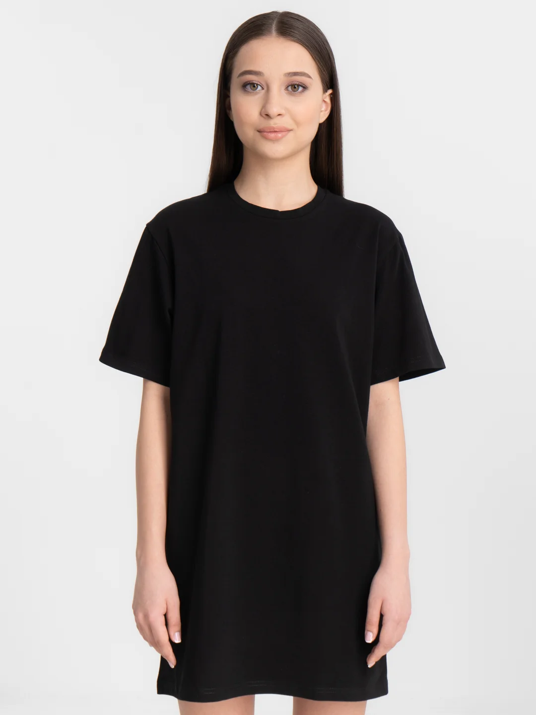 Угольный платье-футболка Oversize, ультракороткое