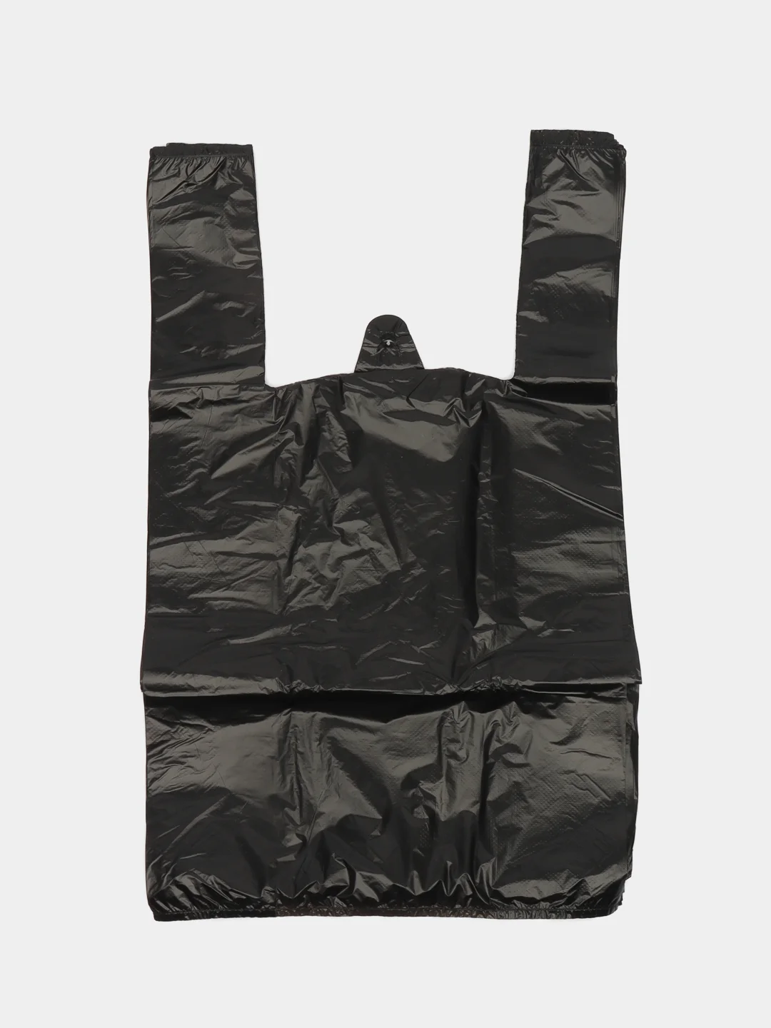 Пакет-майка чёрная Тригон 25x45см