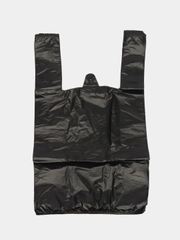 Пакет-майка чёрная Тригон 25x45см