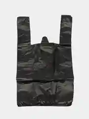 Пакет-майка чёрная Тригон 25x45см