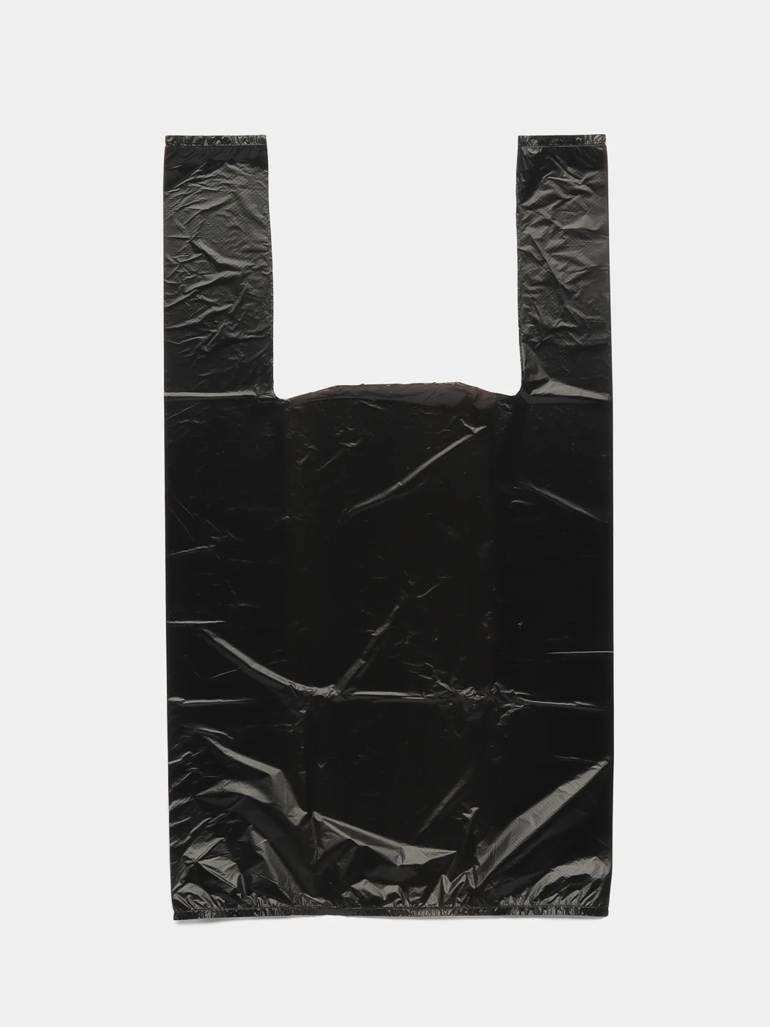 Пакет-майка чёрная Тригон 25x45см