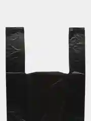 Пакет-майка чёрная Тригон 25x45см