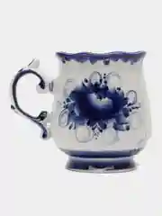 Кружка "Утро", гжель, фарфор, 11х12 см