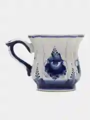 Кружка "Солнышко", малый, гжель, фарфор, 9х7,5 см