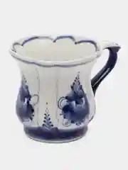 Кружка "Солнышко", малый, гжель, фарфор, 9х7,5 см