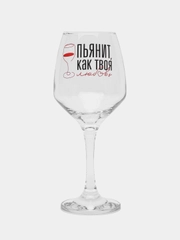 Бокал для вина "Пьянит, как любовь", деколь, 350 мл