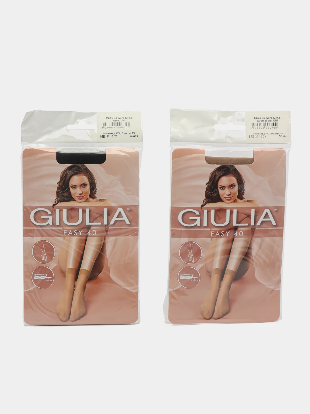 Разноцветный носки женские Giulia EASY 40 lycra (4 п) 4 пары