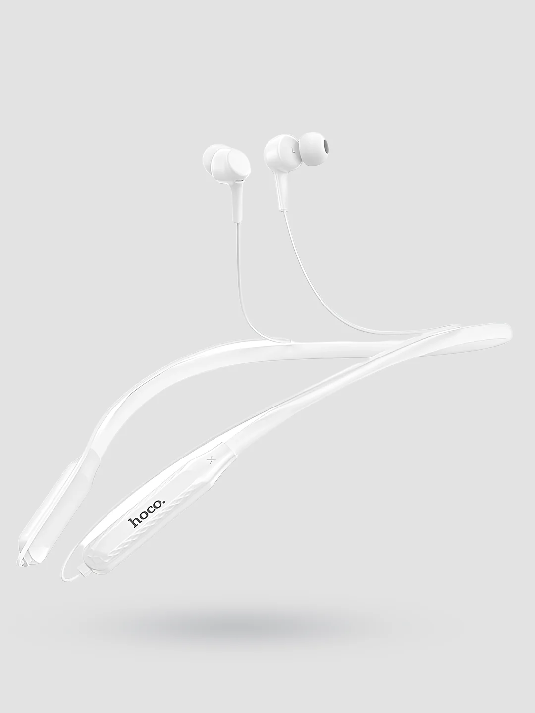 Белый наушники беспроводные спортивные Bluetooth, магнит