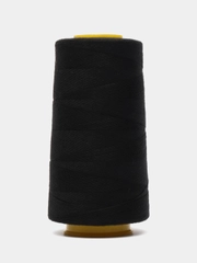 Нитки Gamma Micron 20s/3, цвет черный, полиэстер, 912м, 1шт
