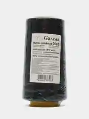 Черный нитки Gamma Micron 20s/3, цвет черный, полиэстер, 912м, 1шт