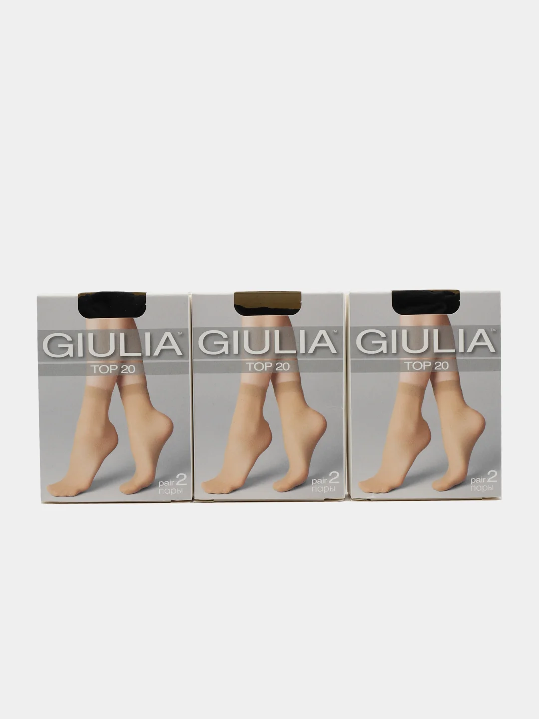 Черный носки женские Giulia TOP ECO 20 (6 п) 6 пар