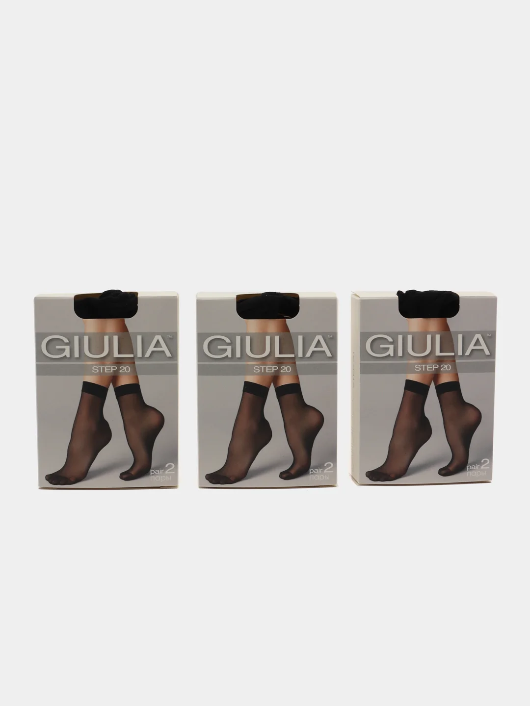 Черный носки женские Giulia STEP 20 (6 п) 6 пар