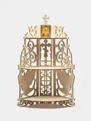 Иконостас с иконой на дереве Николай Чудотворец, полка для икон, подарок маме