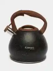 Серебряный чайник Кукмара со свистком нержавеющая сталь