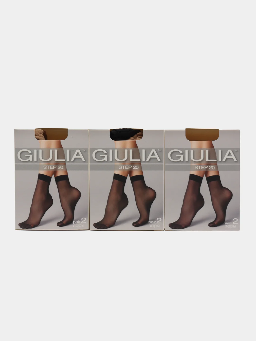 Разноцветный носки женские Giulia STEP 20 (6 п) 6 пар
