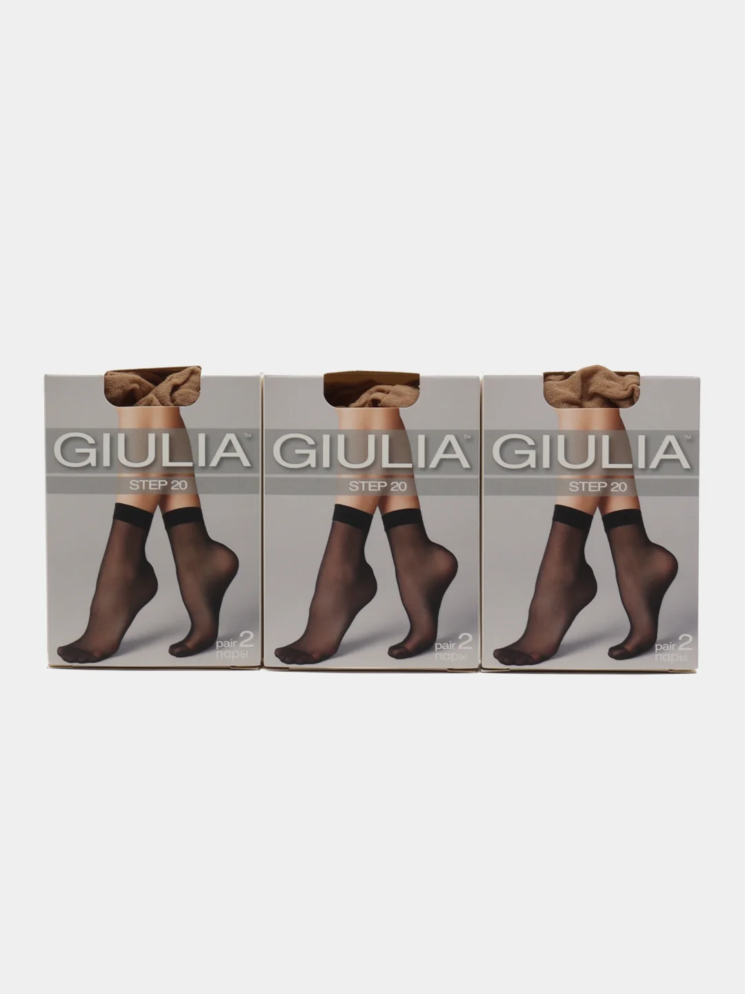 Бежевый носки женские Giulia STEP 20 (6 п) 6 пар
