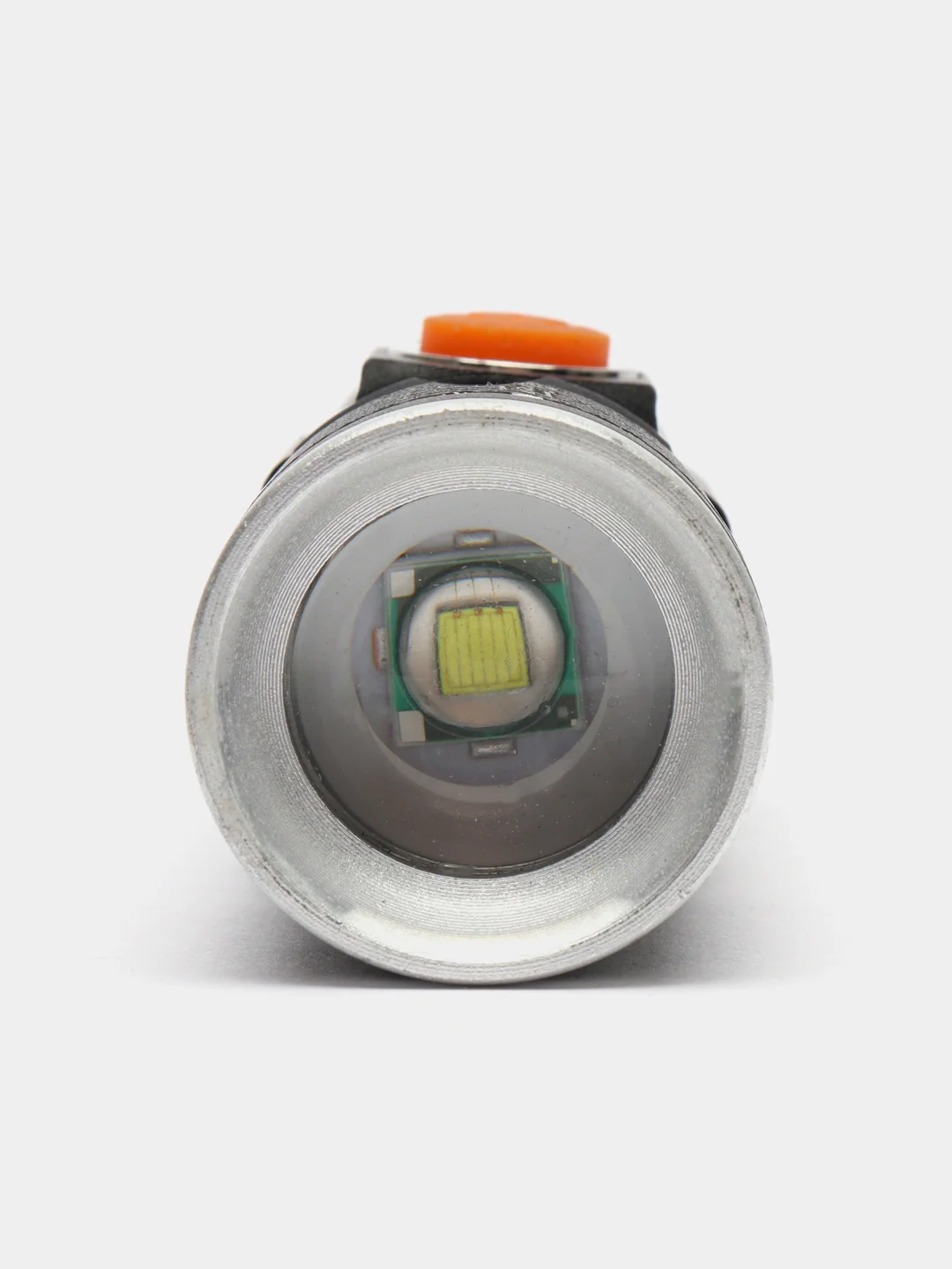 Черный фонарь LED светодиодный, аккумуляторный, с USB зарядкой от сети