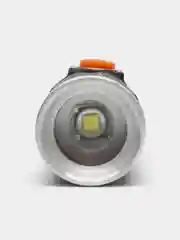 Черный фонарь LED светодиодный, аккумуляторный, с USB зарядкой от сети
