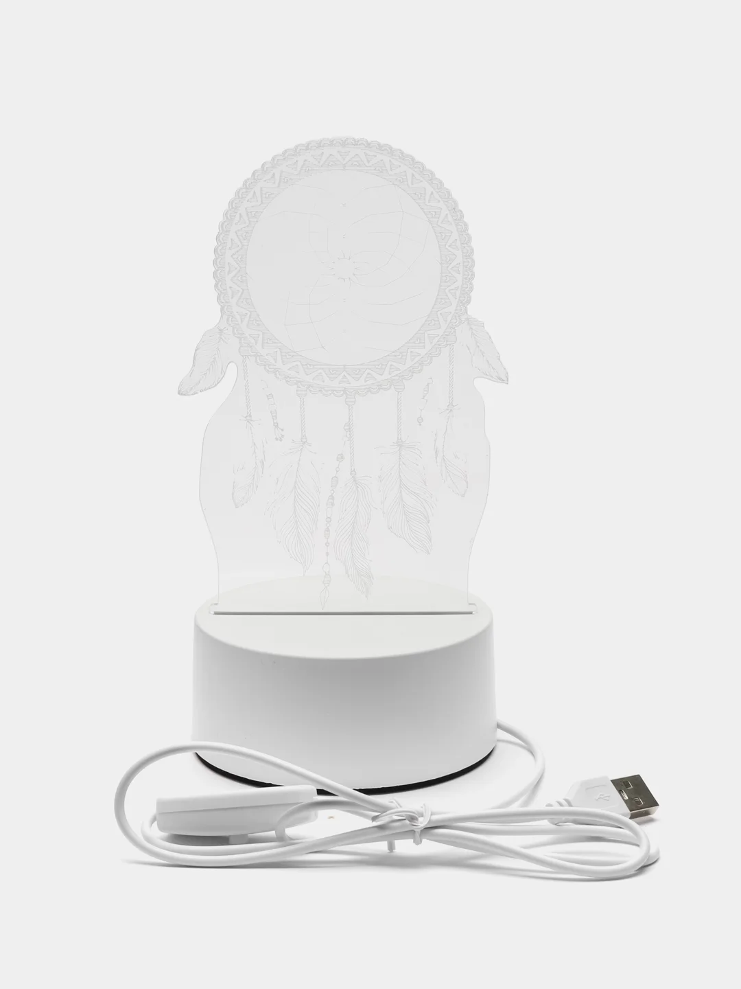 Белый ночник/светильник, USB, LED-подсветка