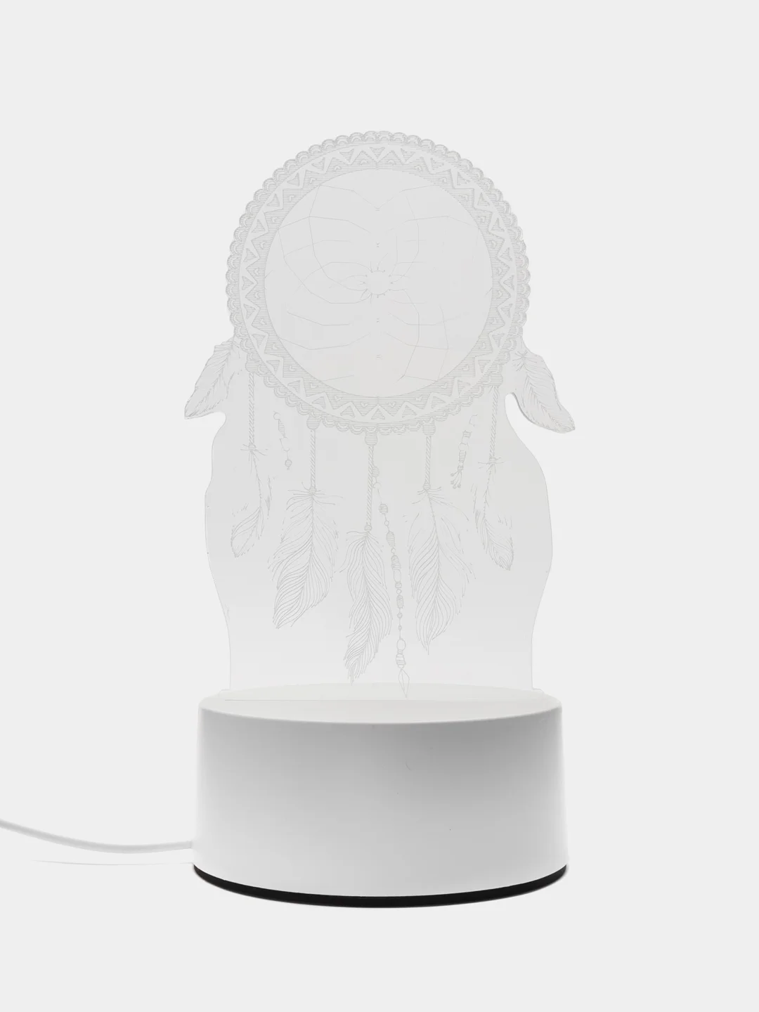 Белый ночник/светильник, USB, LED-подсветка