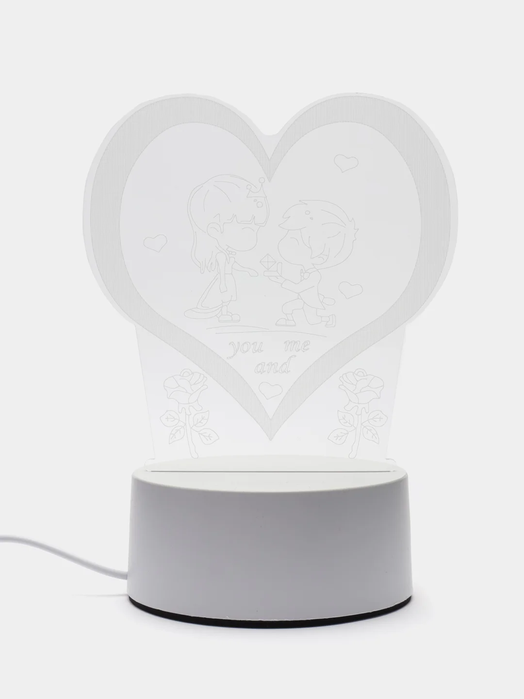 Прозрачный ночник/светильник, USB, LED-подсветка