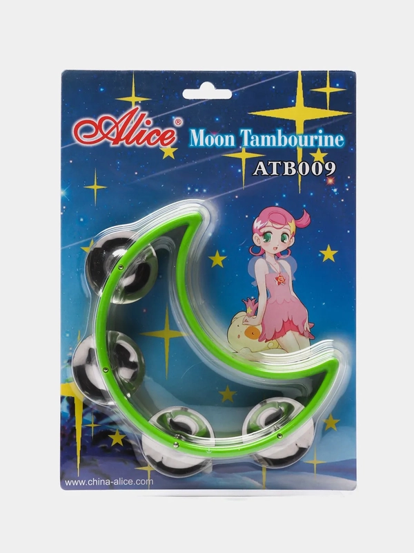 Тамбурин "Одинокий месяц", 4 пары бубенцов Alice ATB009