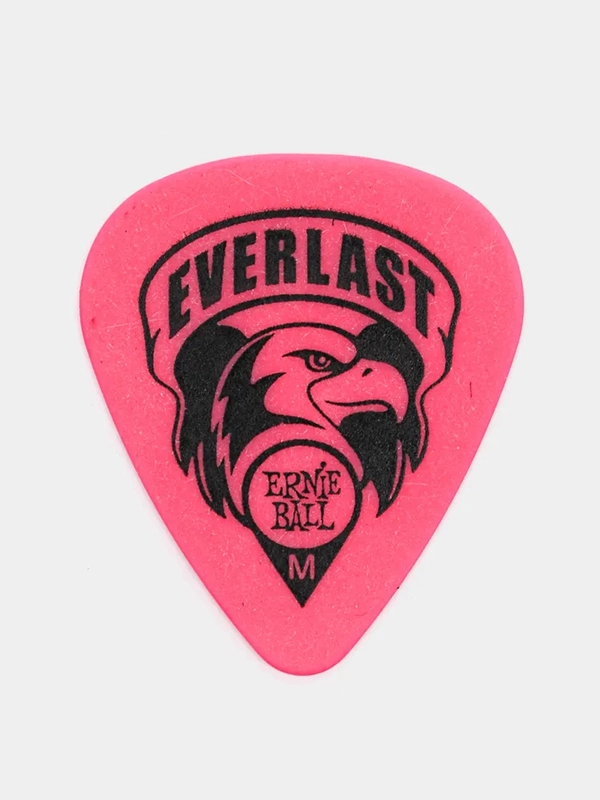 Медиатор Ernie Ball, светится при неоновом освещении, розовый