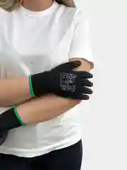 Перчатки из полиэстера чёрного цвета с полиуретановым обливом Gward Astra PU-B 8 M 6 пар