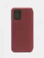 Бордовый чехол-книжка для Xiaomi Poco M5S, Redmi Note 10, Note 10S