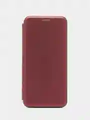 Бордовый чехол-книжка для Xiaomi Poco M5S, Redmi Note 10, Note 10S