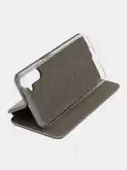 Серебряный чехол-книжка для Samsung A13 (4G), A14 (5G), чехол на магните
