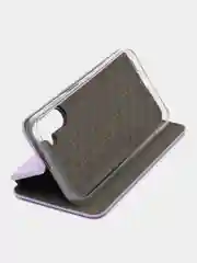 Серебряный чехол-книжка для Samsung A13 (4G), A14 (5G), чехол на магните