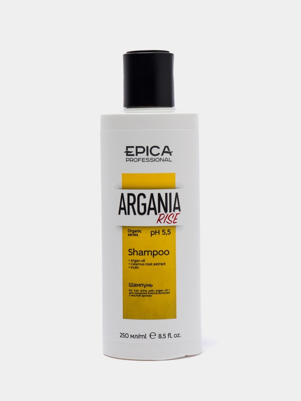 Epica Argania Rise ORGANIC Шампунь для придания блеска с маслом арганы, 250 мл