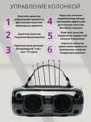 Синий портативная музыкальная караоке, колонка с подсветкой и микрофоном, подарок