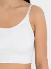 Белый топ женский базовый, со съемными чашечками