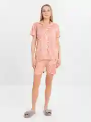 Кремовый женская пижама с шортами