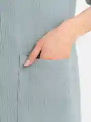 Зелёный хаки халат женский для дома из муслина