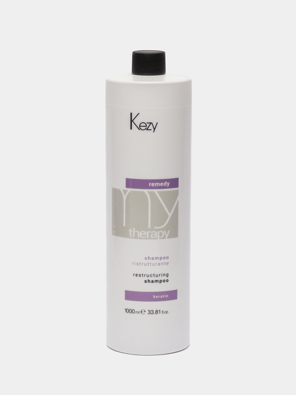 Шампунь реструктурирующий Kezy "Restructuring shampoo", с кератином, 1000 мл