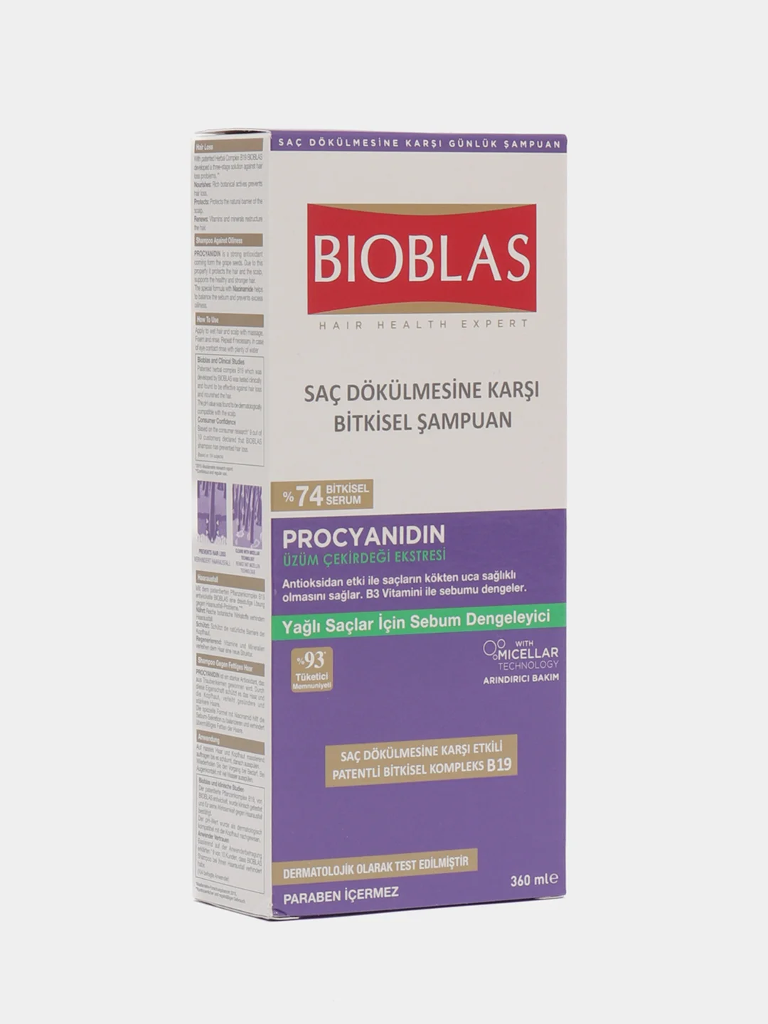 Шампунь для жирных волос Bioblas Procyanidin, 360 мл