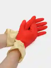 Алый перчатки латексные, резиновые, хозяйственные