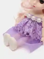 Фиолетовый кукла шарнирная 15см глаза 3D стиль анимэ