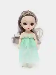 Зеленый кукла шарнирная 15см глаза 3D стиль анимэ