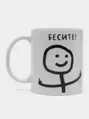 Черный кружка с принтом-промо
