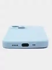 Голубой чехол на iPhone 13 Pro, 13 mini, 13 Pro Max, 11 Pro, 14, 14 Pro силиконовый без логотипа